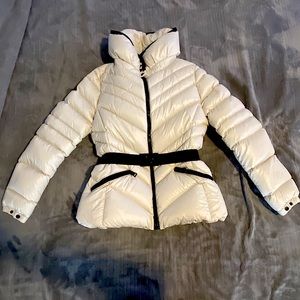 Moncler down puffer jacket with optional hoodie